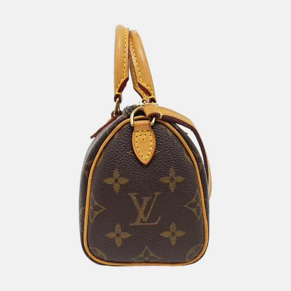 SPEEDY Nano Monogram Coated Canvas Brown