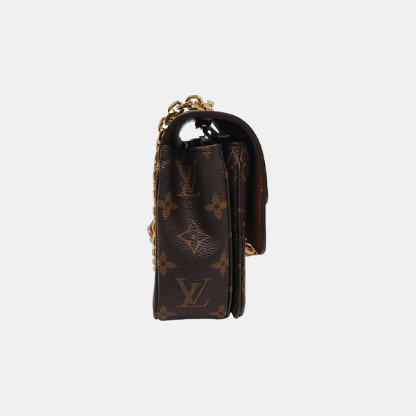 MARCEAU Monogram Coated Canvas Brown