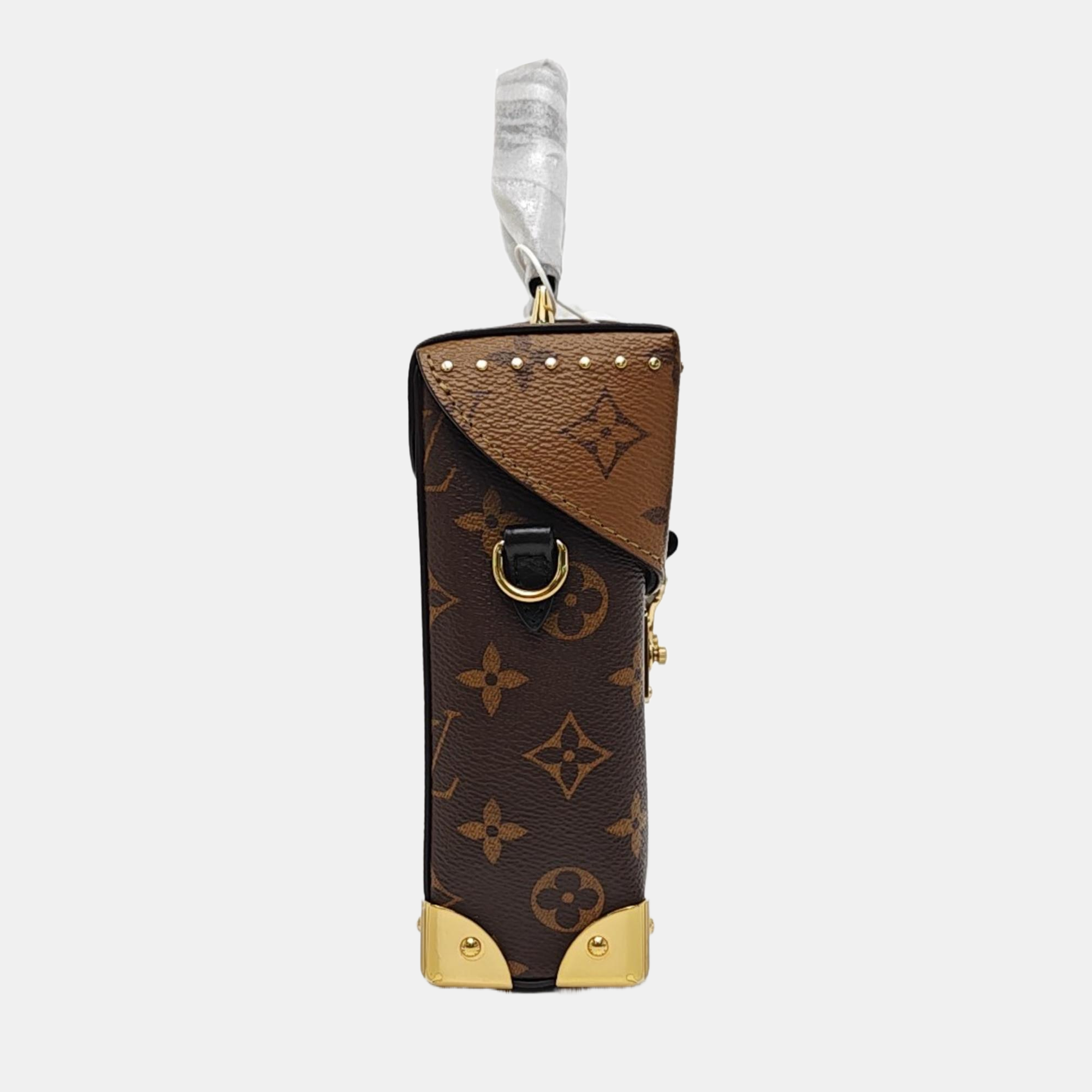 CAMERA BOX Monogram Coated Canvas Brown