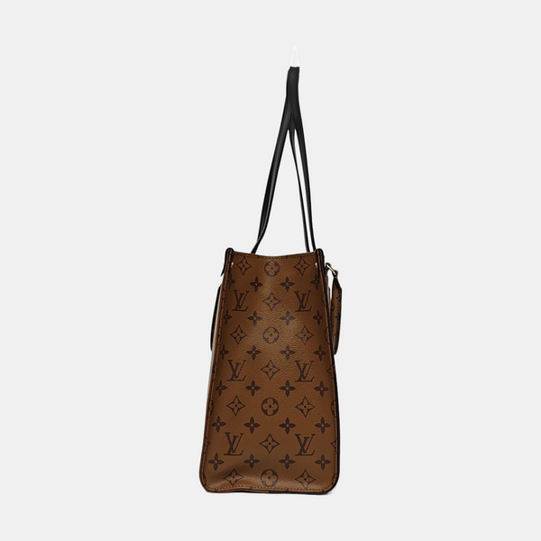 Authenticated pre-owned  ONTHEGO MM Monogram Coated Canvas Brown - Tote Bag at Looply
