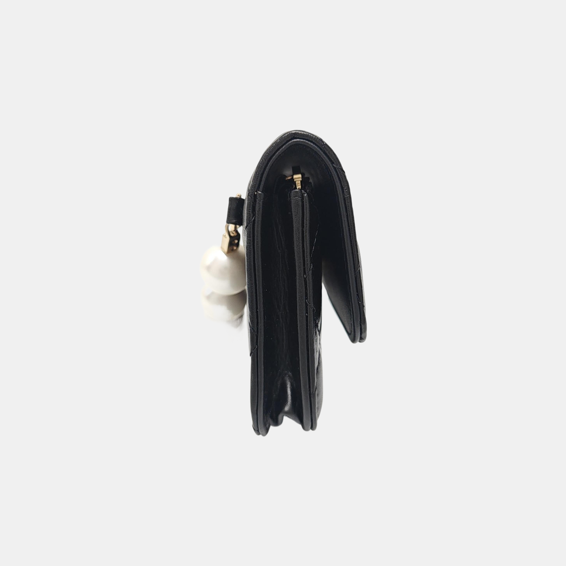 Quilted Calfskin Shoulder Bag Black