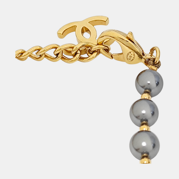 Faux Pearl Gray Necklace
