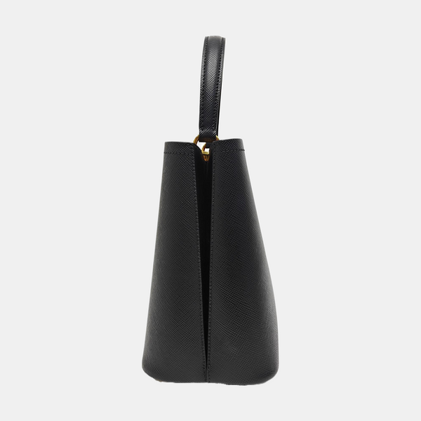 Panier Medium Saffiano Calfskin Black