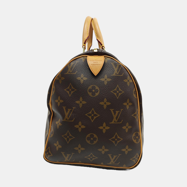 SPEEDY 30 Monogram Coated Canvas Brown