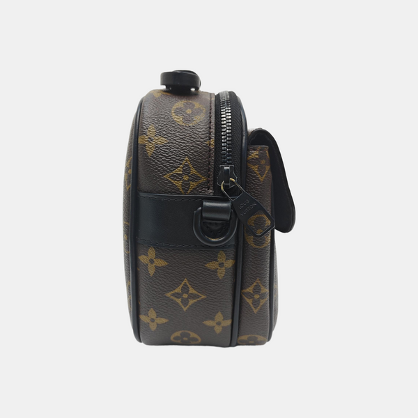 S LOCK Monogram Coated Canvas Brown