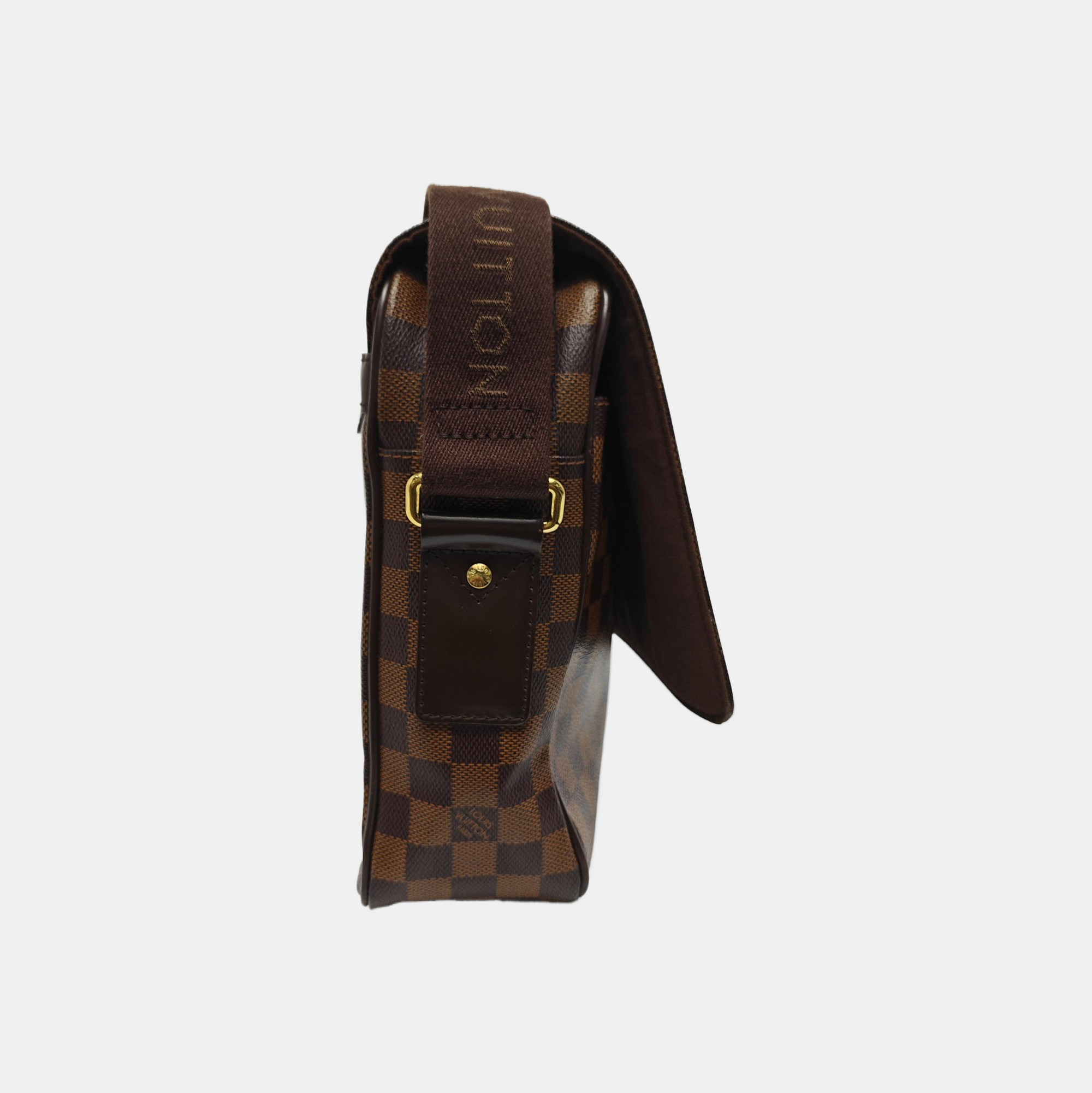 SHELTON MM Damier Ebene Coated Canvas Brown