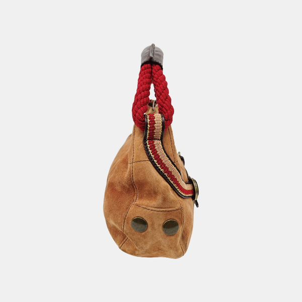 Suede Shoulder Bag Brown