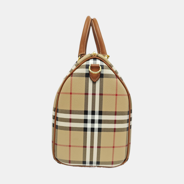 Coated Canvas Crossbody Bag Medium Brown