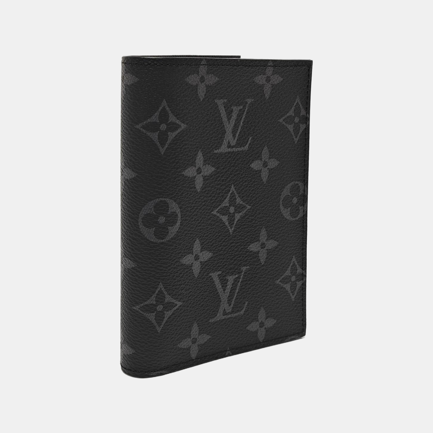 Monogram Coated Canvas Clutch Gray