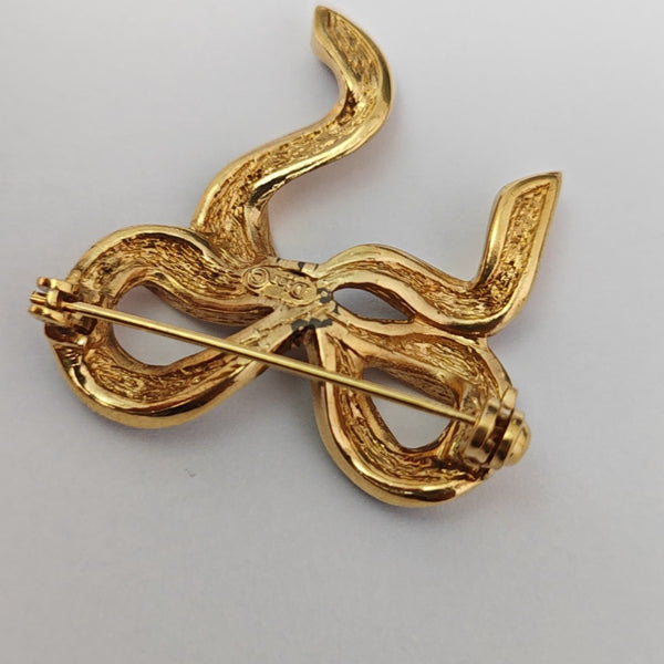 Metal Black Brooch