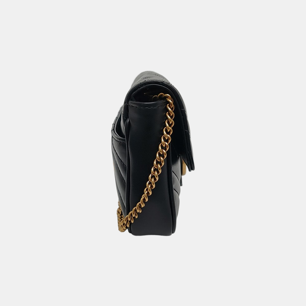 GG Marmont Mini Quilted Calfskin Black