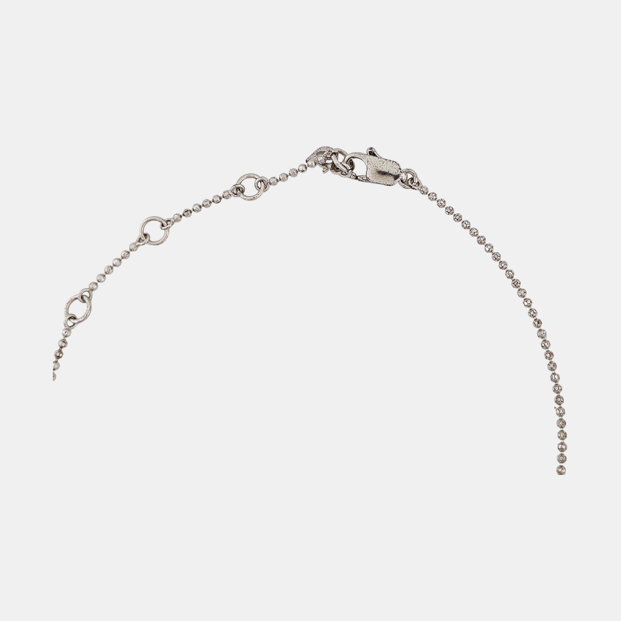 Dice Charms Metal Silver Necklace