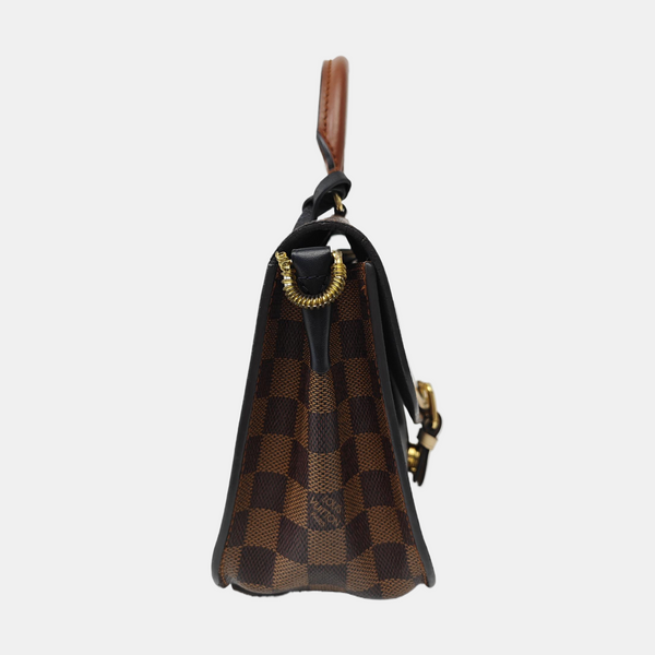 BEAUMARCHAIS Damier Ebene Coated Canvas Brown