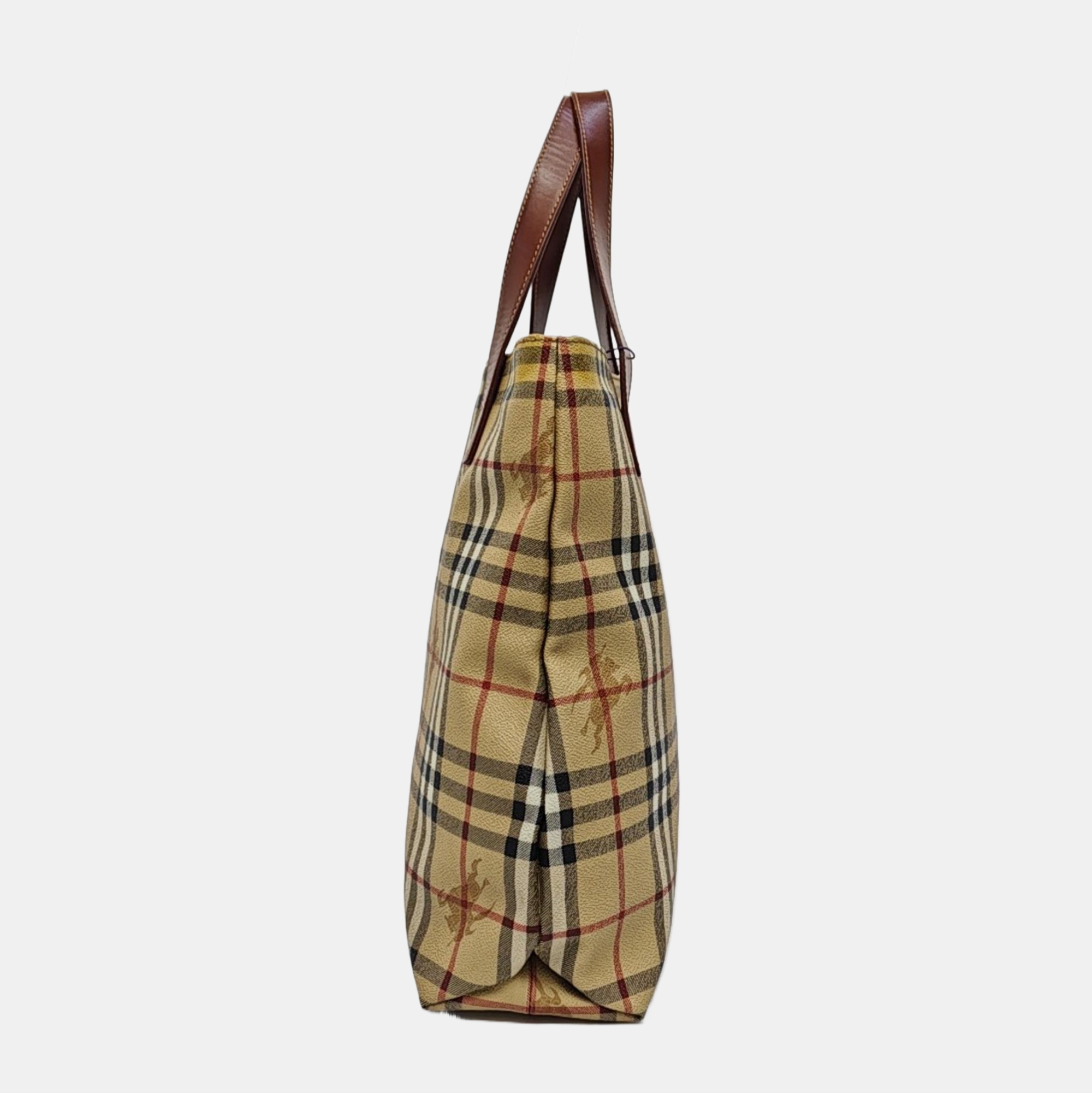 Coated Canvas Tote Bag Beige