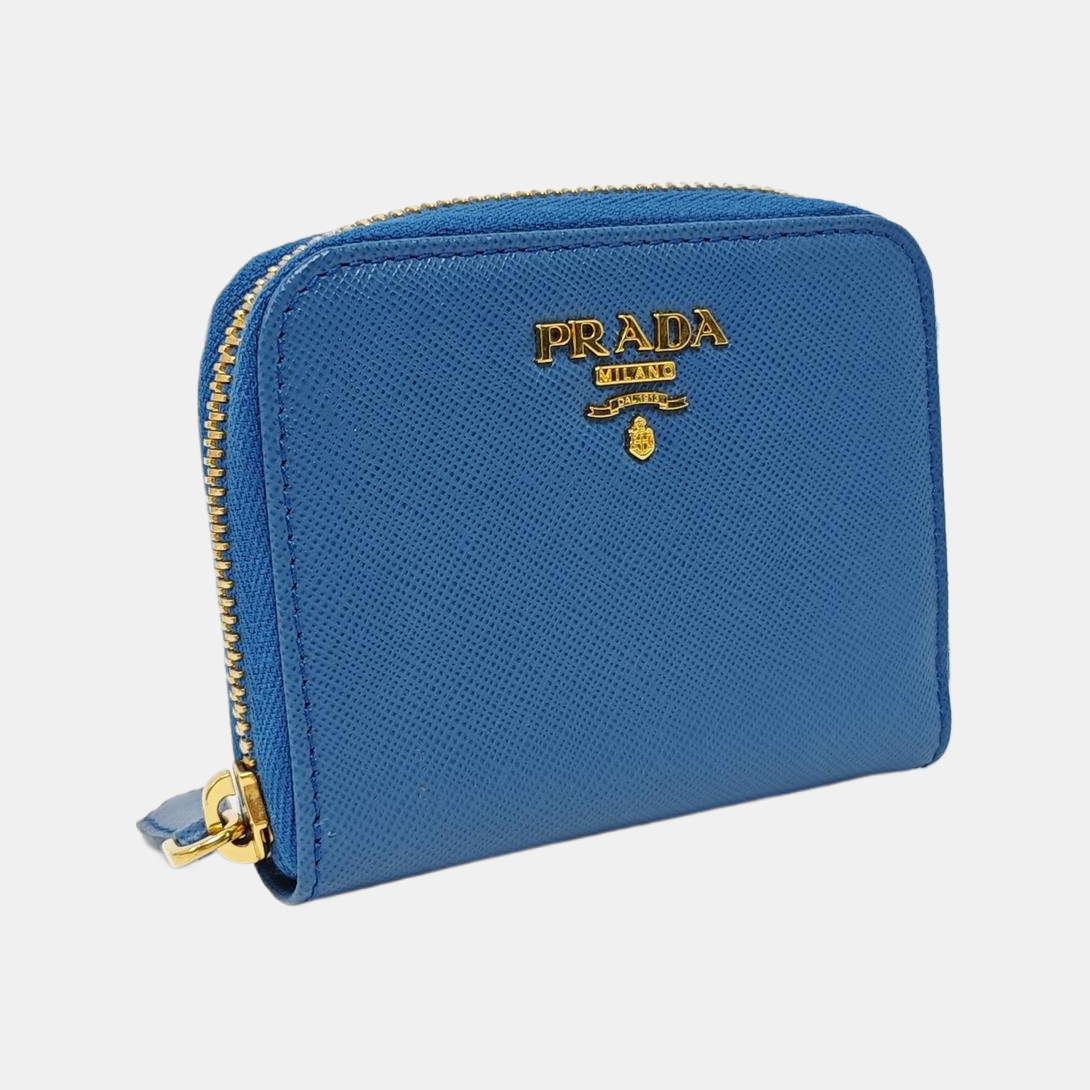 Calfskin Card Holder Blue