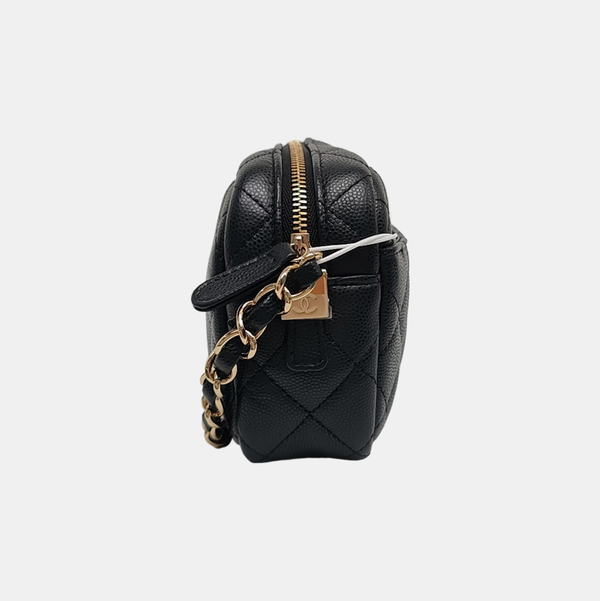 Quilted Grained Calfskin Black