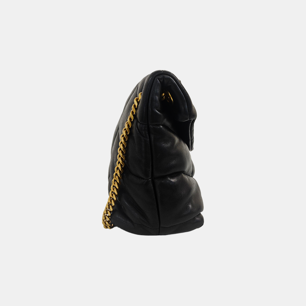 PUFFER Small Quilted Lambskin Black