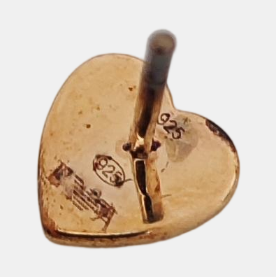 925 Sterling Silver Rose Gold Stud Earrings