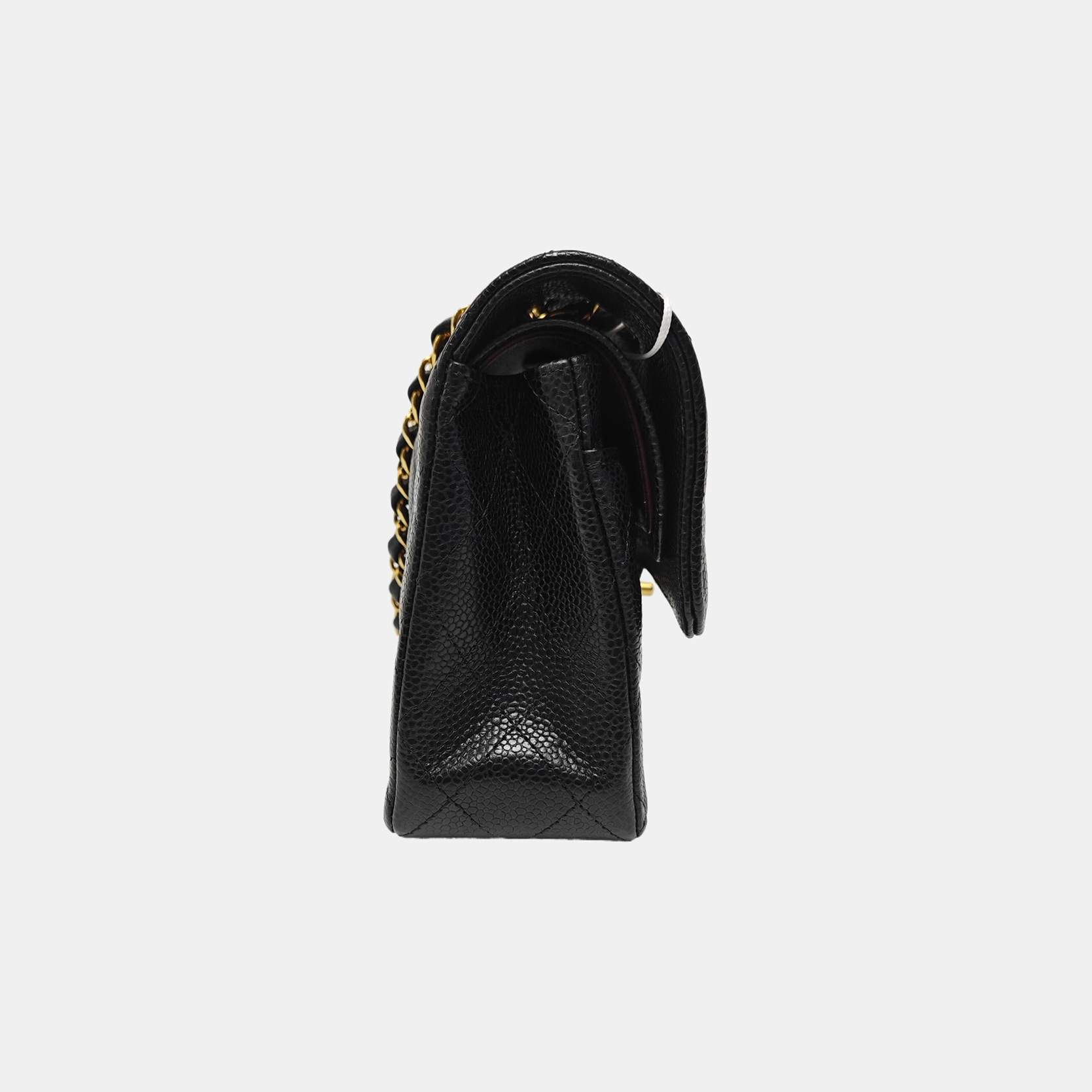CLASSIC FLAP Small Quilted Grained Calfskin Black