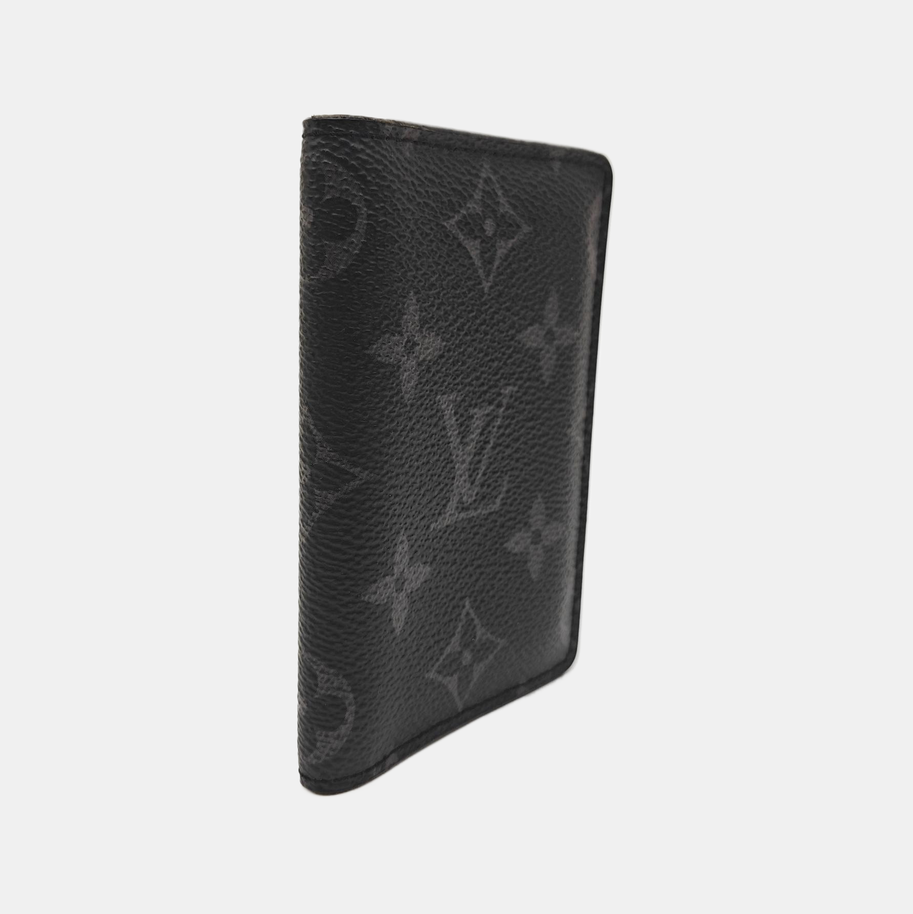 Monogram Coated Canvas Card Holder Gray