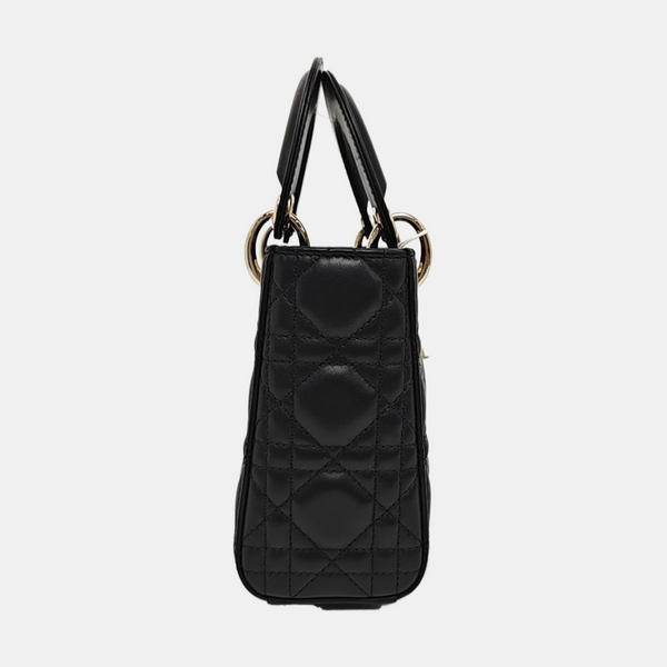 Lady Dior Mini Cannage Lambskin Black