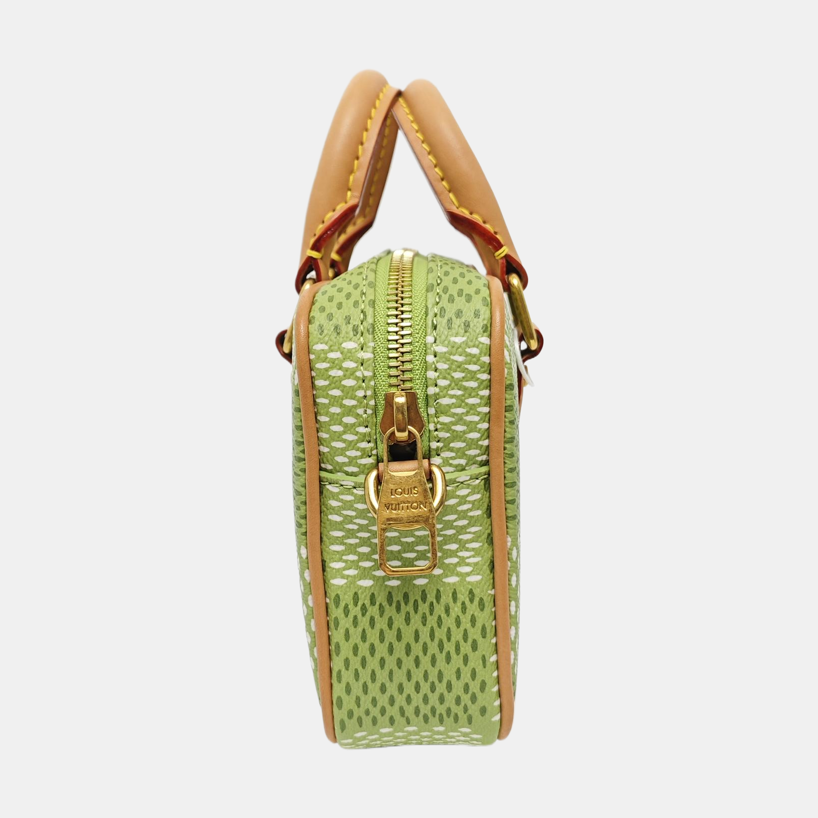 Damier Coated Canvas Shoulder Bag Nano Green