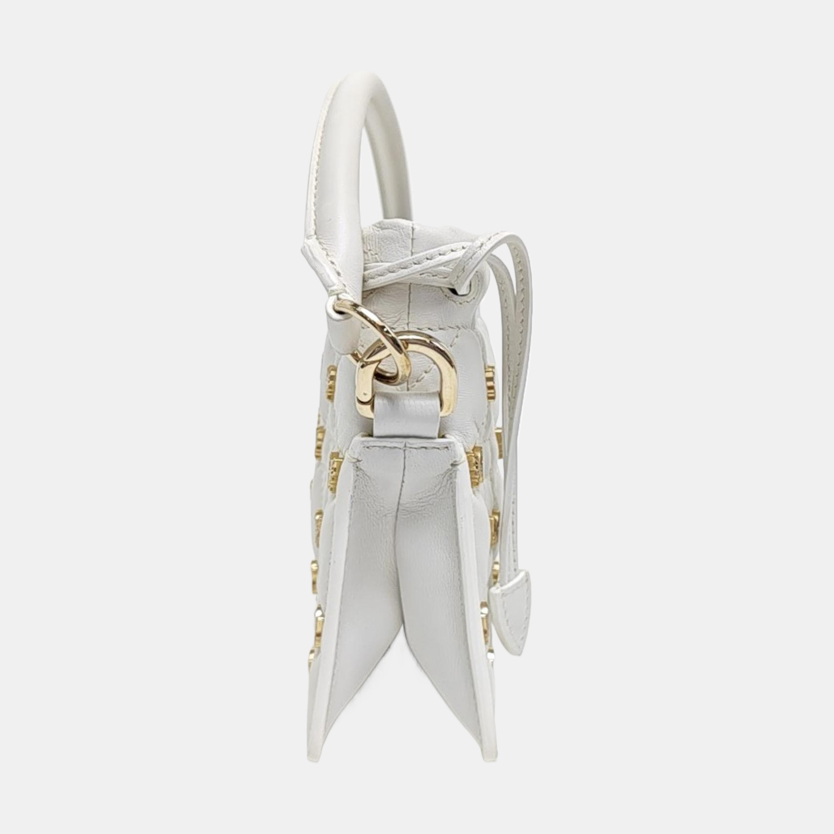 Lady Dior Milly Mini Cannage Lambskin White