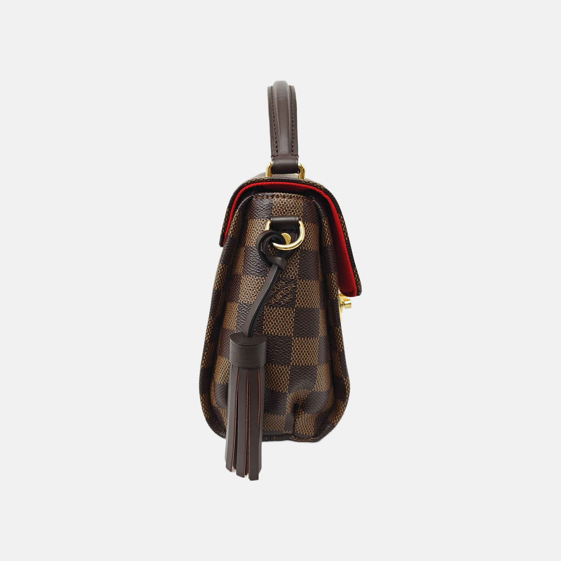 CROISETTE Damier Ebene Coated Canvas Brown
