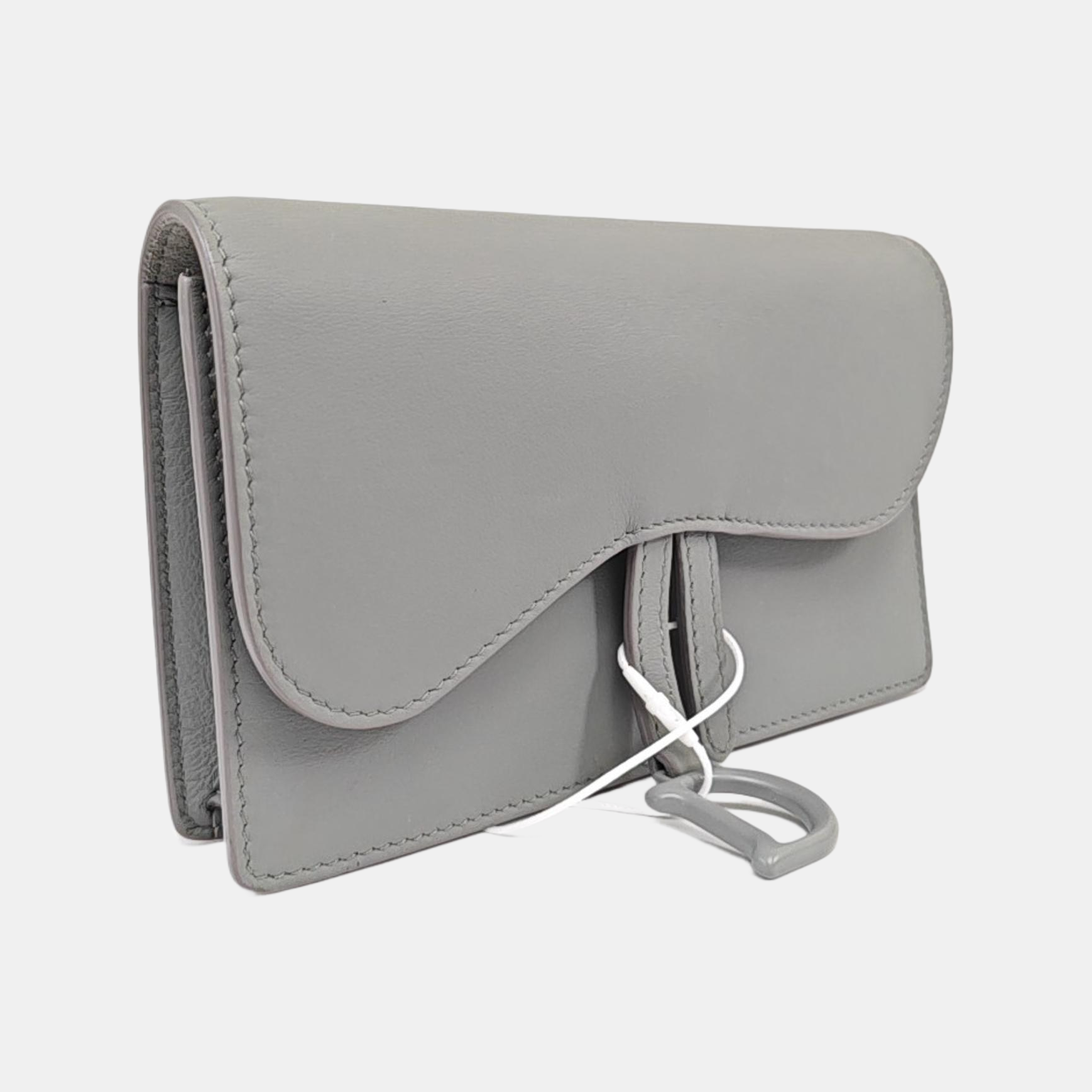 Saddle Mini Calfskin Gray