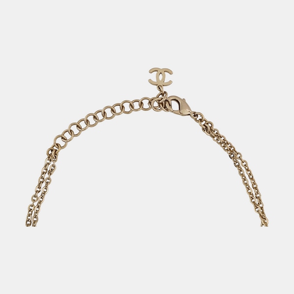 Authenticated pre-owned  Gold Tone Metal Faux Pearl Gold Necklace - Necklace at Looply