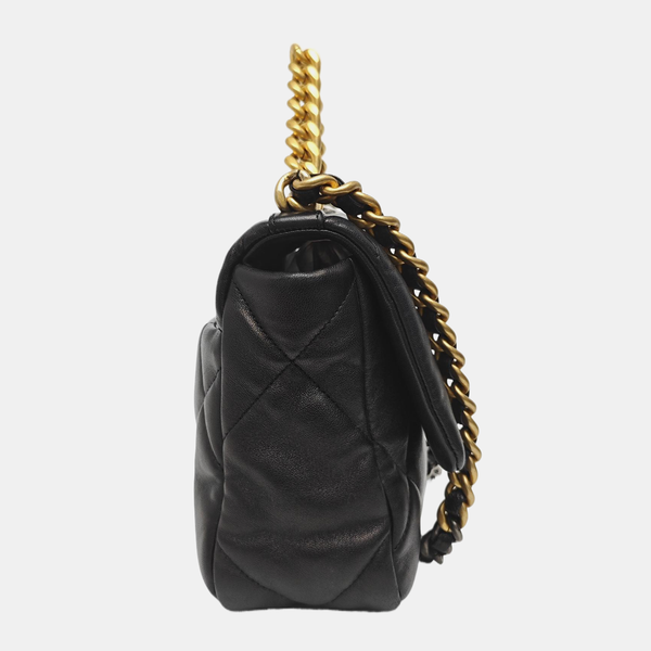 CHANEL 19 Small Quilted Lambskin Black