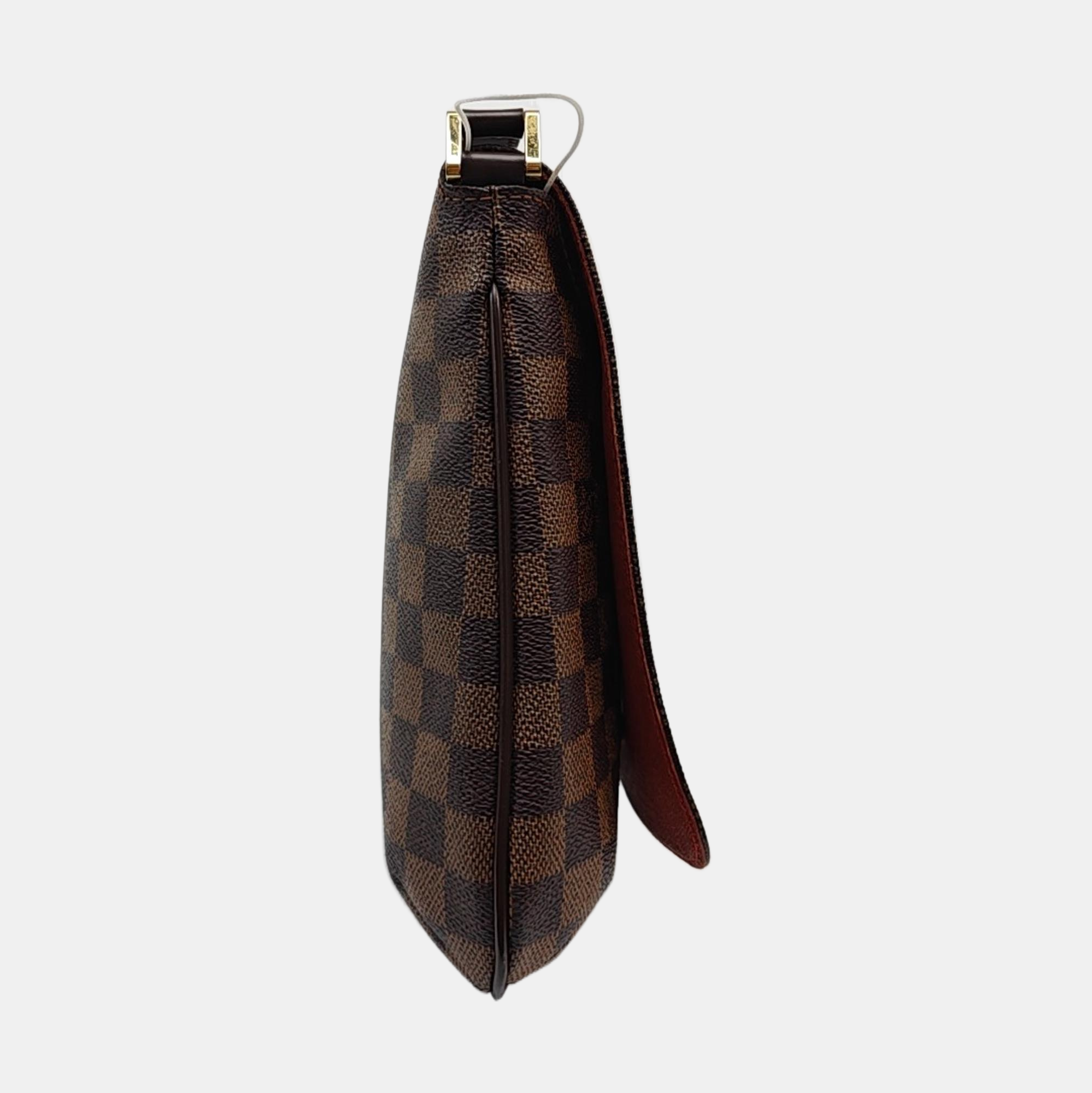 MUSETTE TANGO Damier Ebene Coated Canvas Brown