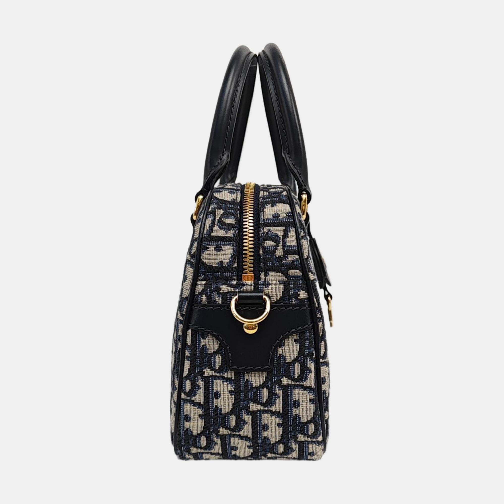 Oblique Canvas Tote Bag Blue