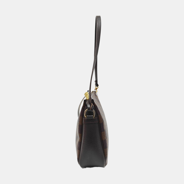 TROUSSE MAKE UP Damier Ebene Coated Canvas Brown