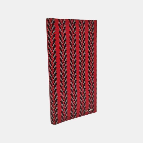 Coated Canvas Wallet Red