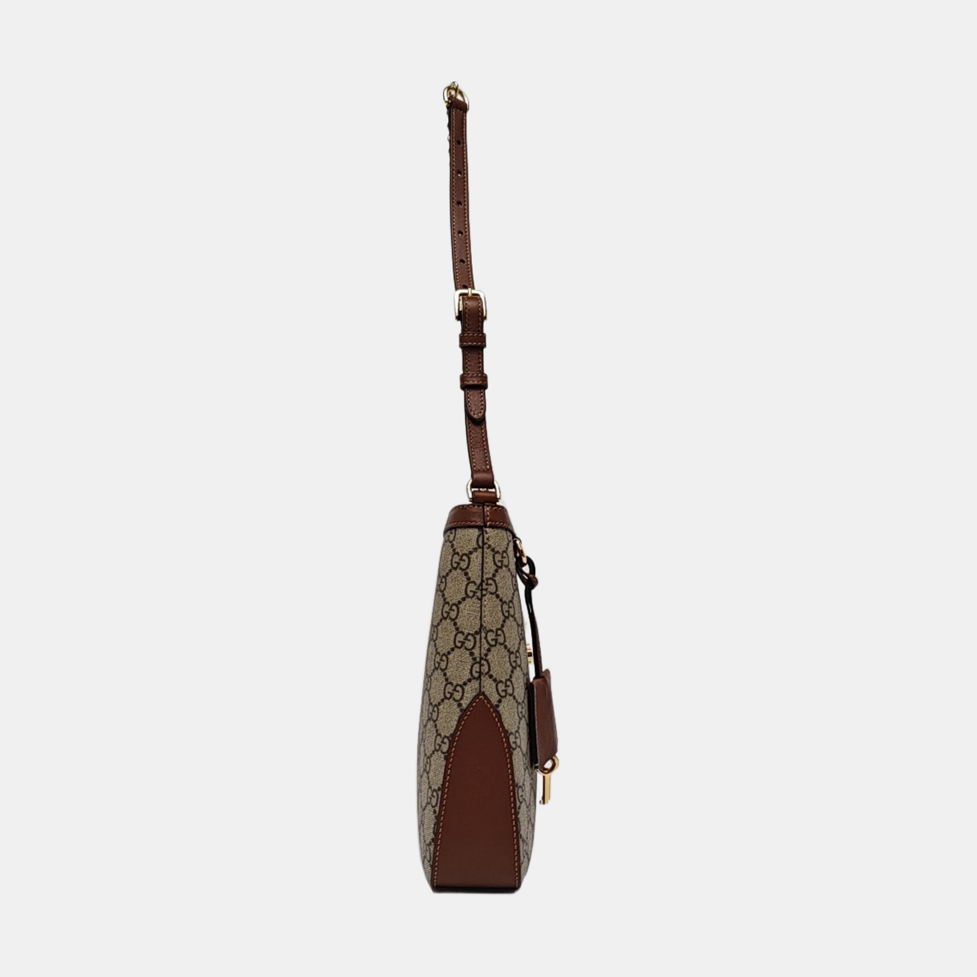 Padlock Medium Monogram Coated Canvas Brown