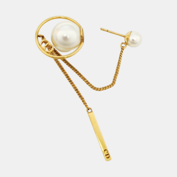 Dior Tribales Brass Gold Stud Earrings