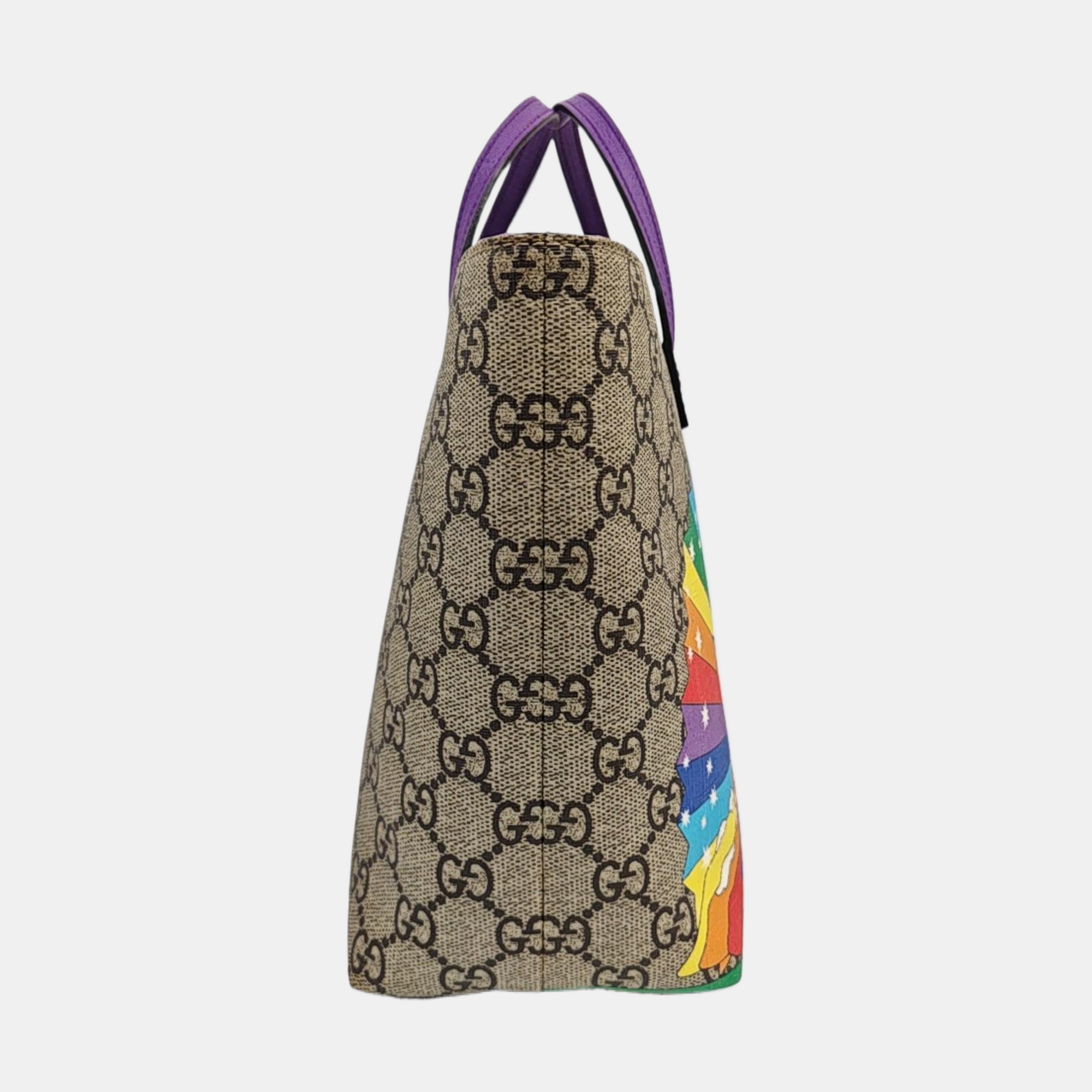 Monogram Coated Canvas Tote Bag Beige