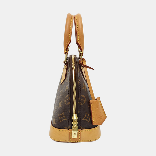 ALMA BB Monogram Coated Canvas Brown