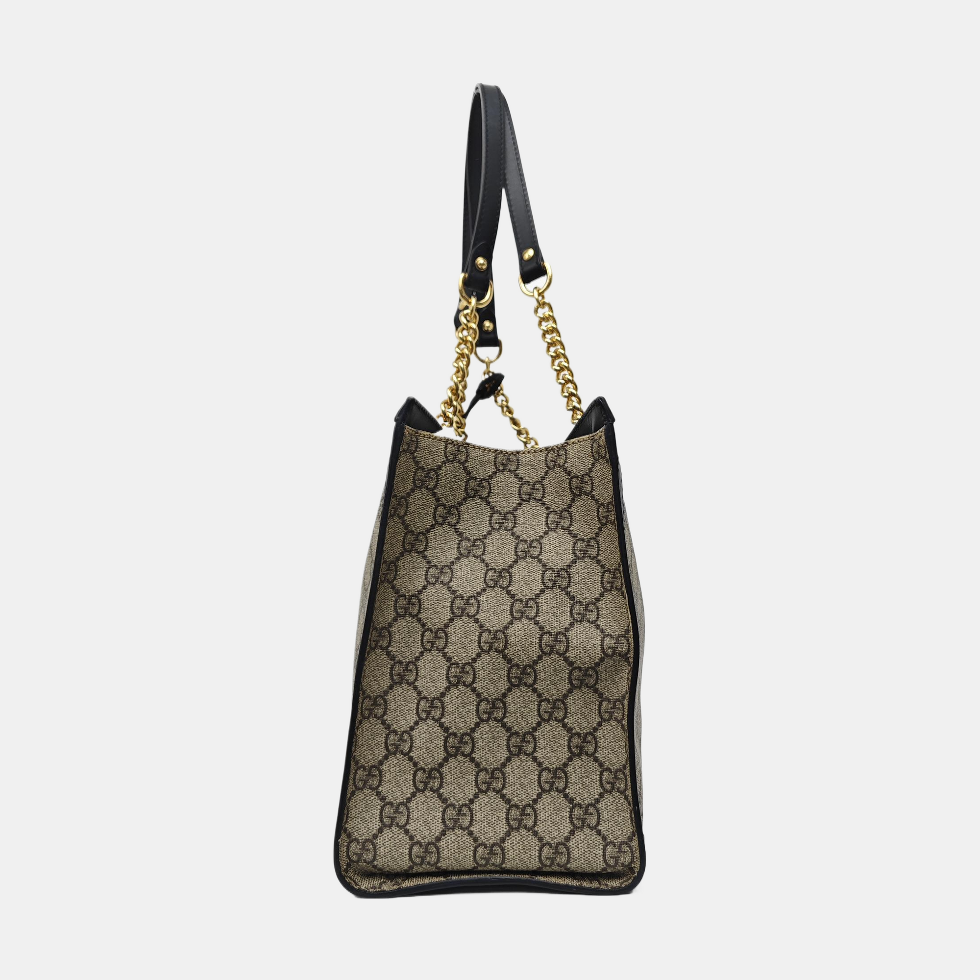 Padlock Medium Monogram Coated Canvas Beige
