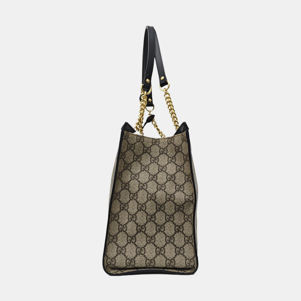 Padlock Medium Monogram Coated Canvas Beige