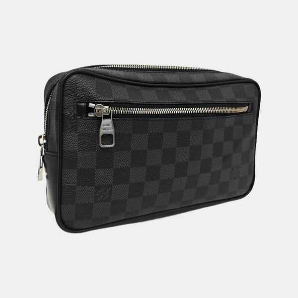 ALPHA Damier Graphite Coated Canvas Gray