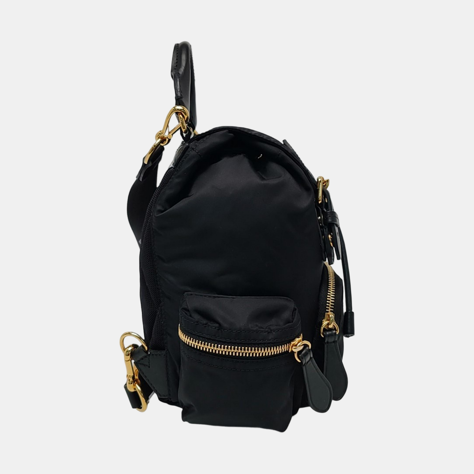 burberry leather-trimmed nylon backpack The Rucksack Nylon Black – Looply