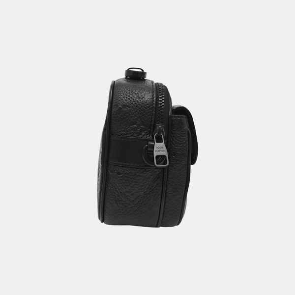 S LOCK Monogram Calfskin Black