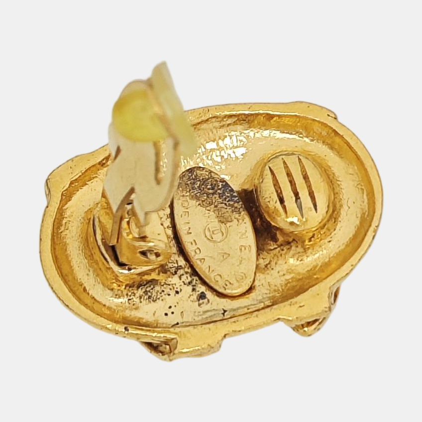 Metal Gold Clip On Earrings