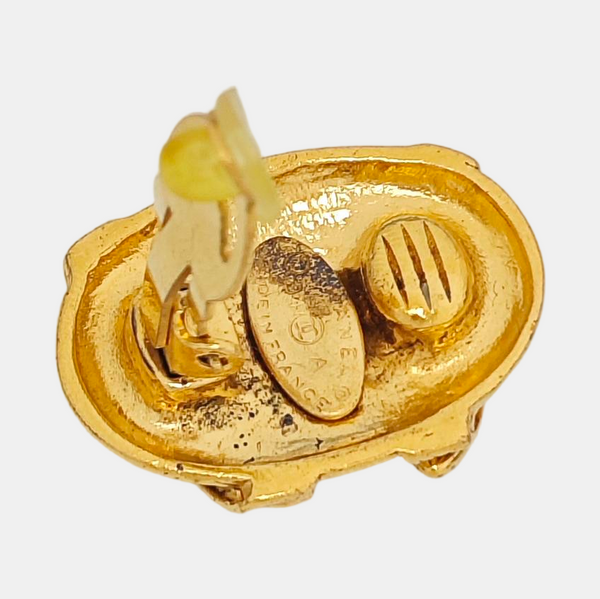 Metal Gold Clip On Earrings