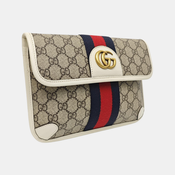Ophidia Mini Monogram Coated Canvas Beige