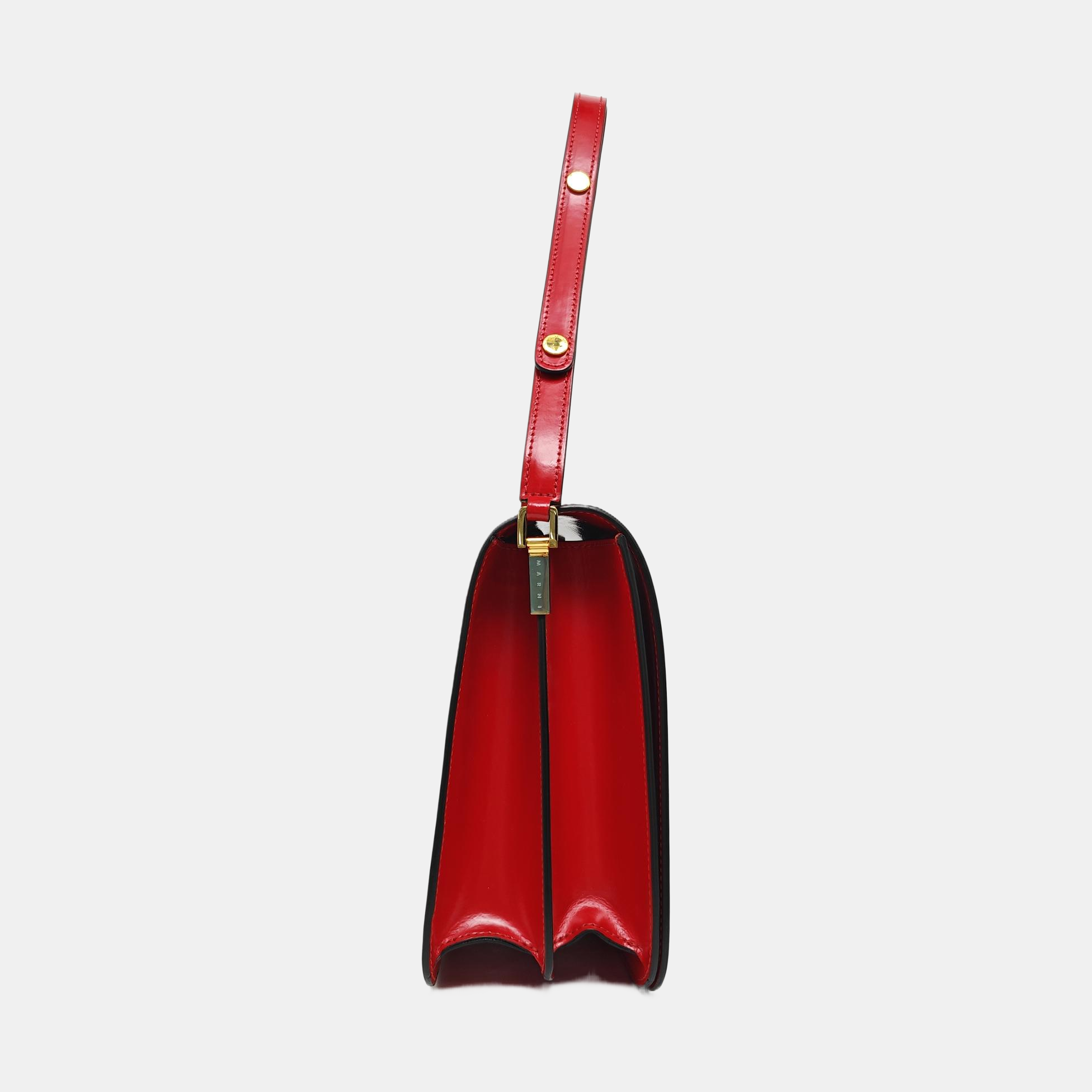 Leather Shoulder Bag Red