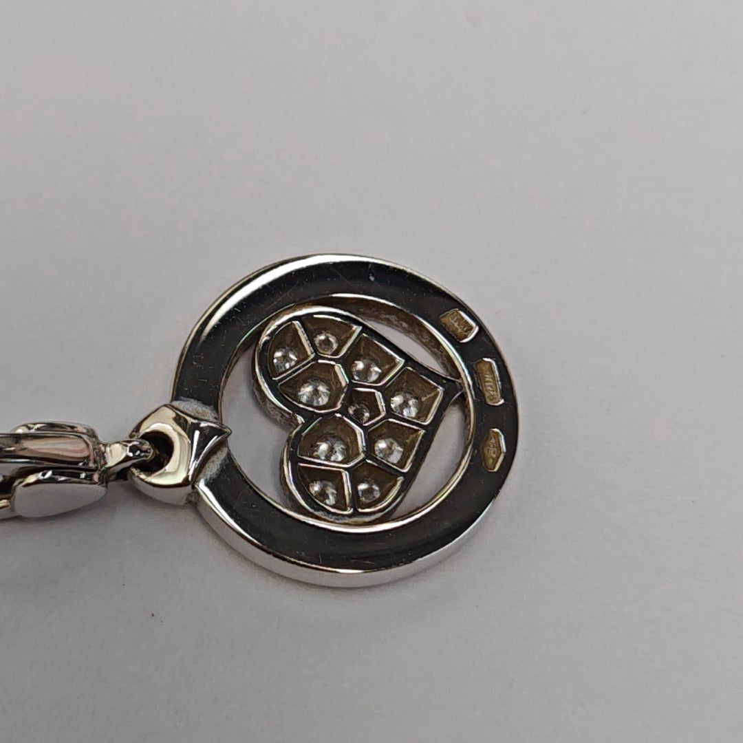 18k White Gold Silver Pendant