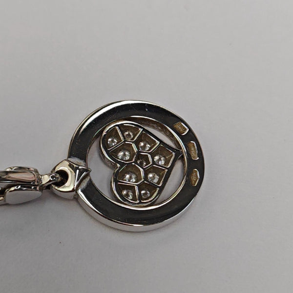18k White Gold Silver Pendant